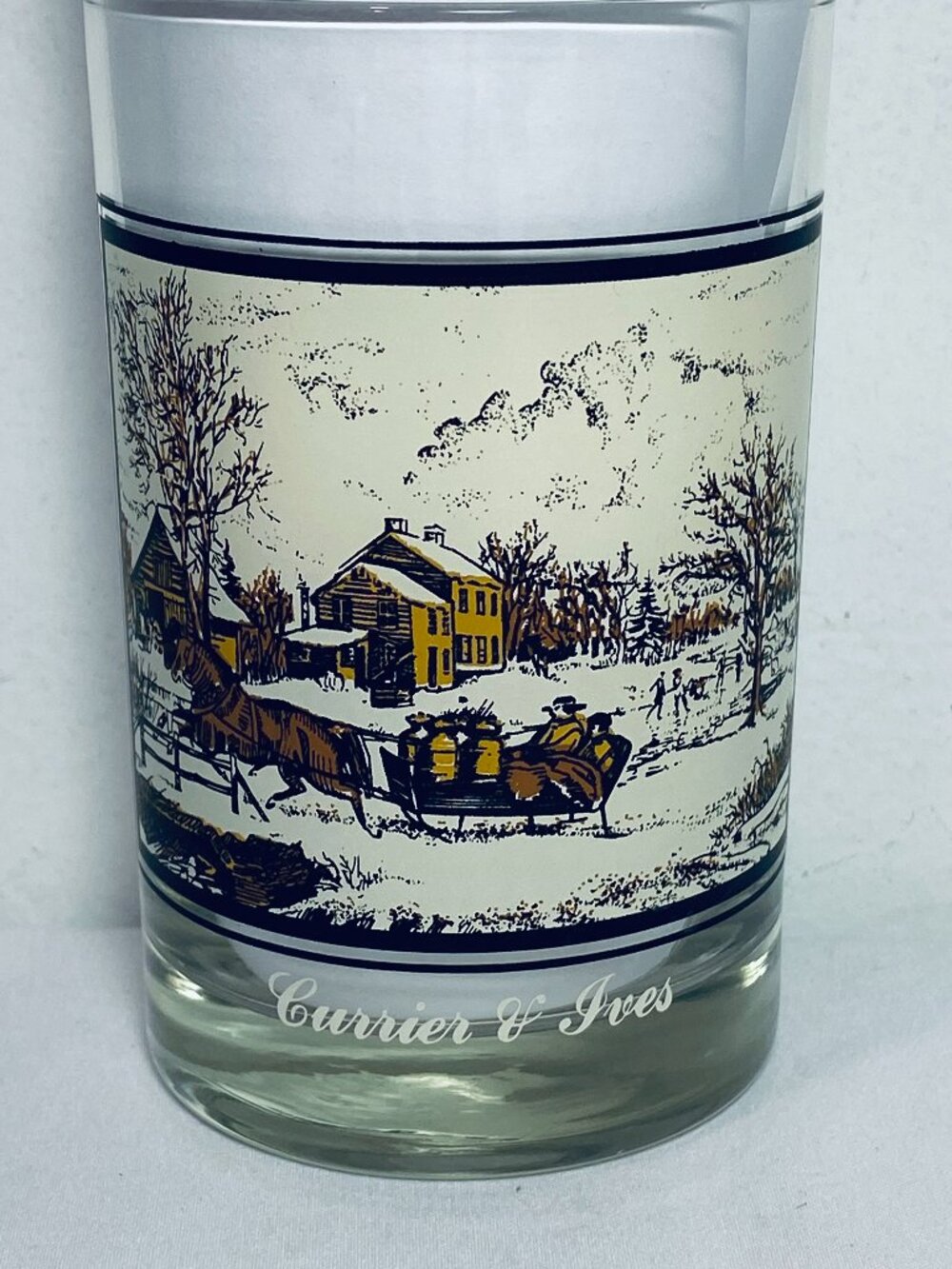 Arby's Glass 1978 Collector's Series #3 American Farm in Winter Currier & Ives